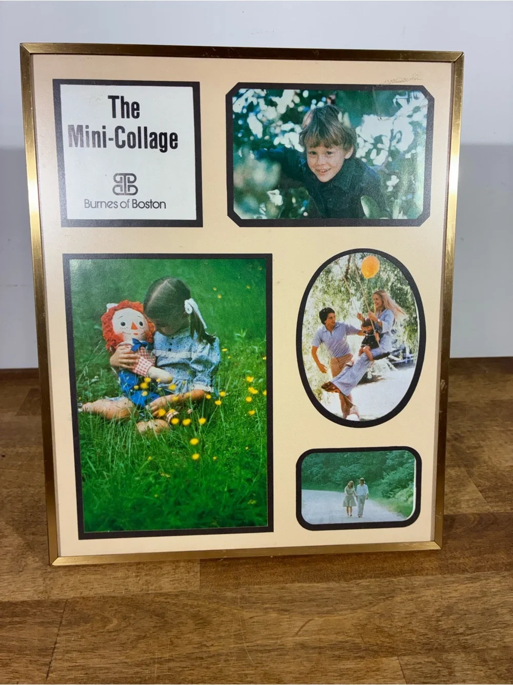 Vintage Burnes of Boston The Mini-Collage Gold 5 Photo Frame 1980s